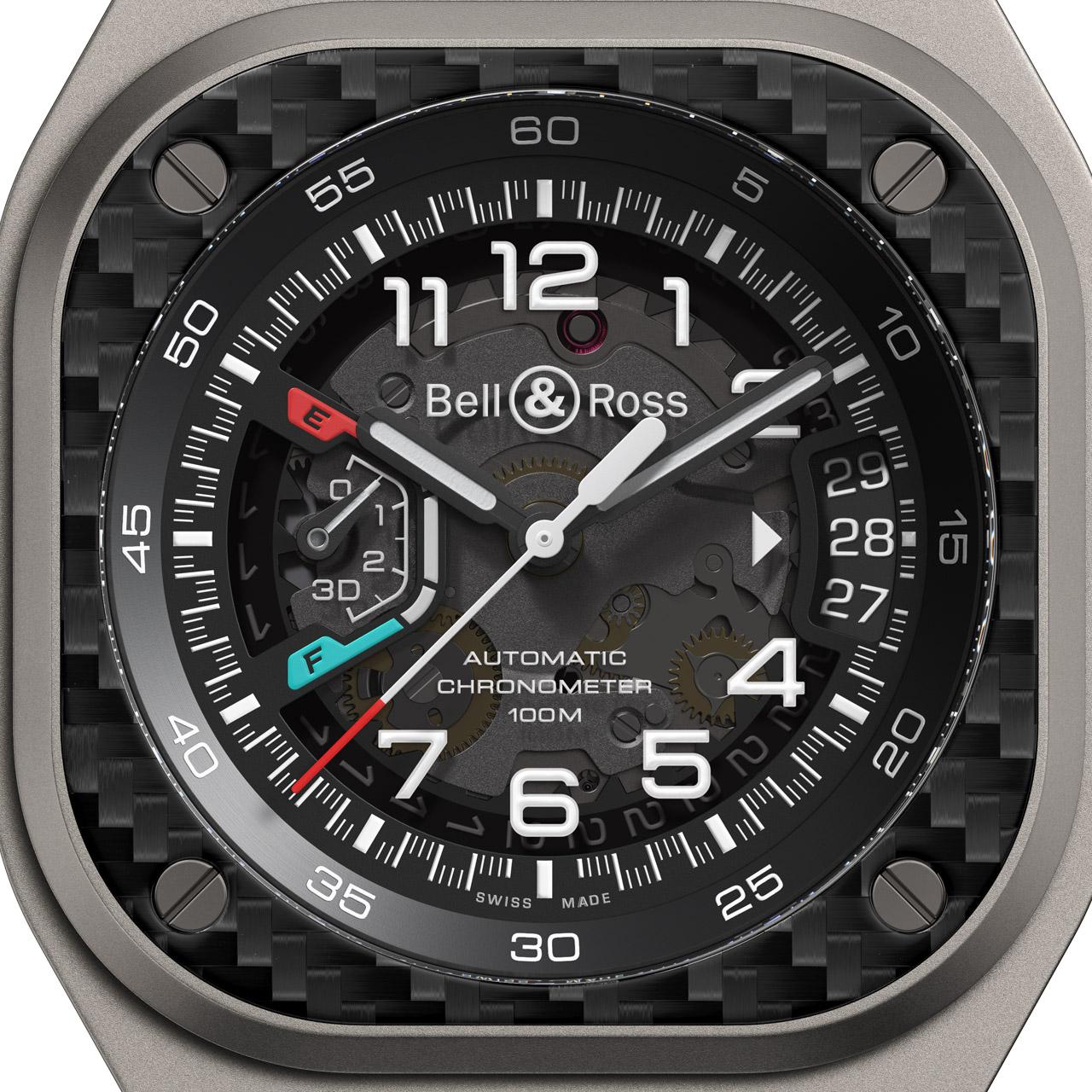 Bell & Ross BR-X5 Racing ref. BRX5R-RAC-TI dial