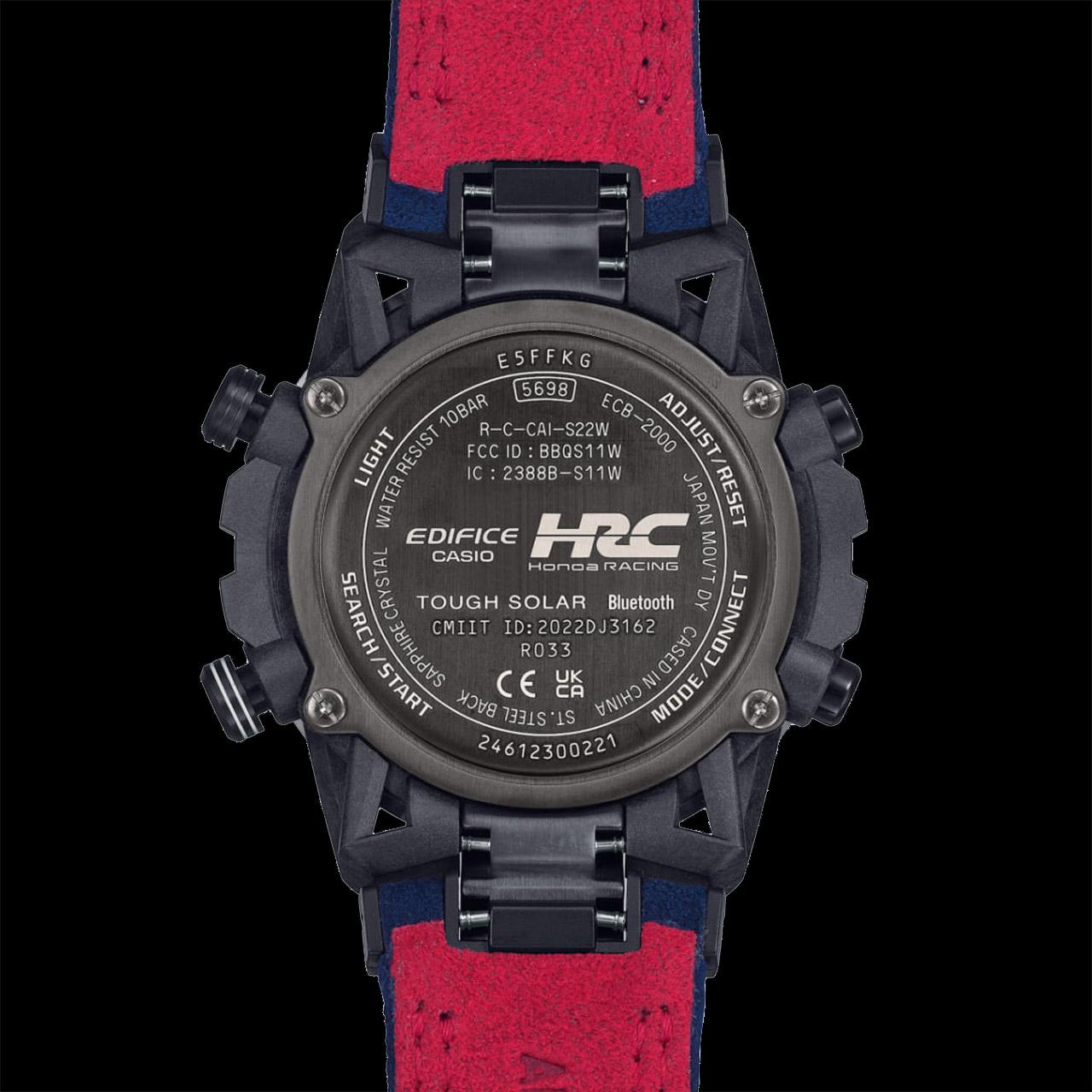 Casio Edifice Sospensione Honda Racing Corporation (HRC Edition) 2024 ref. ECB-2000HR-1A back