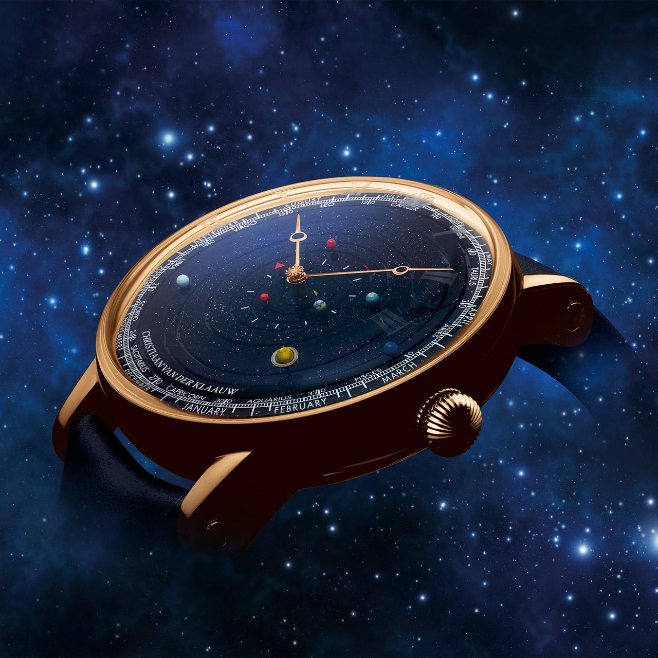 Christiaan van der Klaauw Grand Planetarium Eccentric Manufacture gold side