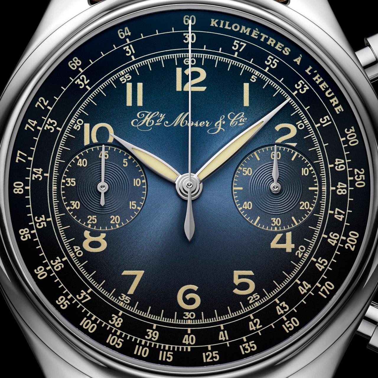 H. Moser & Cie. Endeavour Chronograph x Massena LAB ref. 1220-1200 dial front