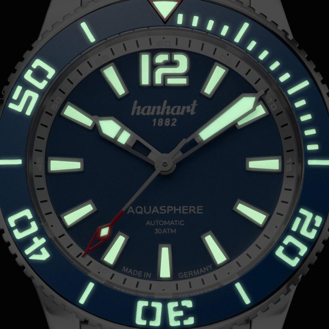 Hanhart Aquasphere FreeFall Blue ref. 772.270 dial dark