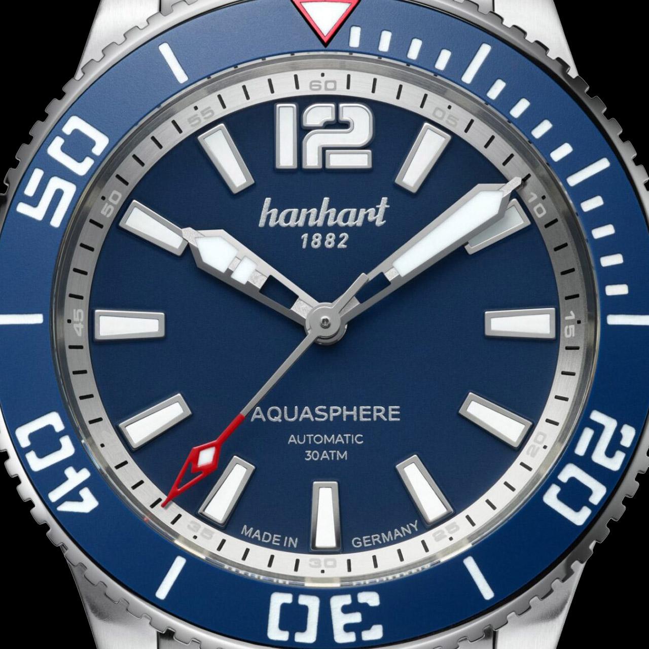 Hanhart Aquasphere FreeFall Blue ref. 772.270 dial