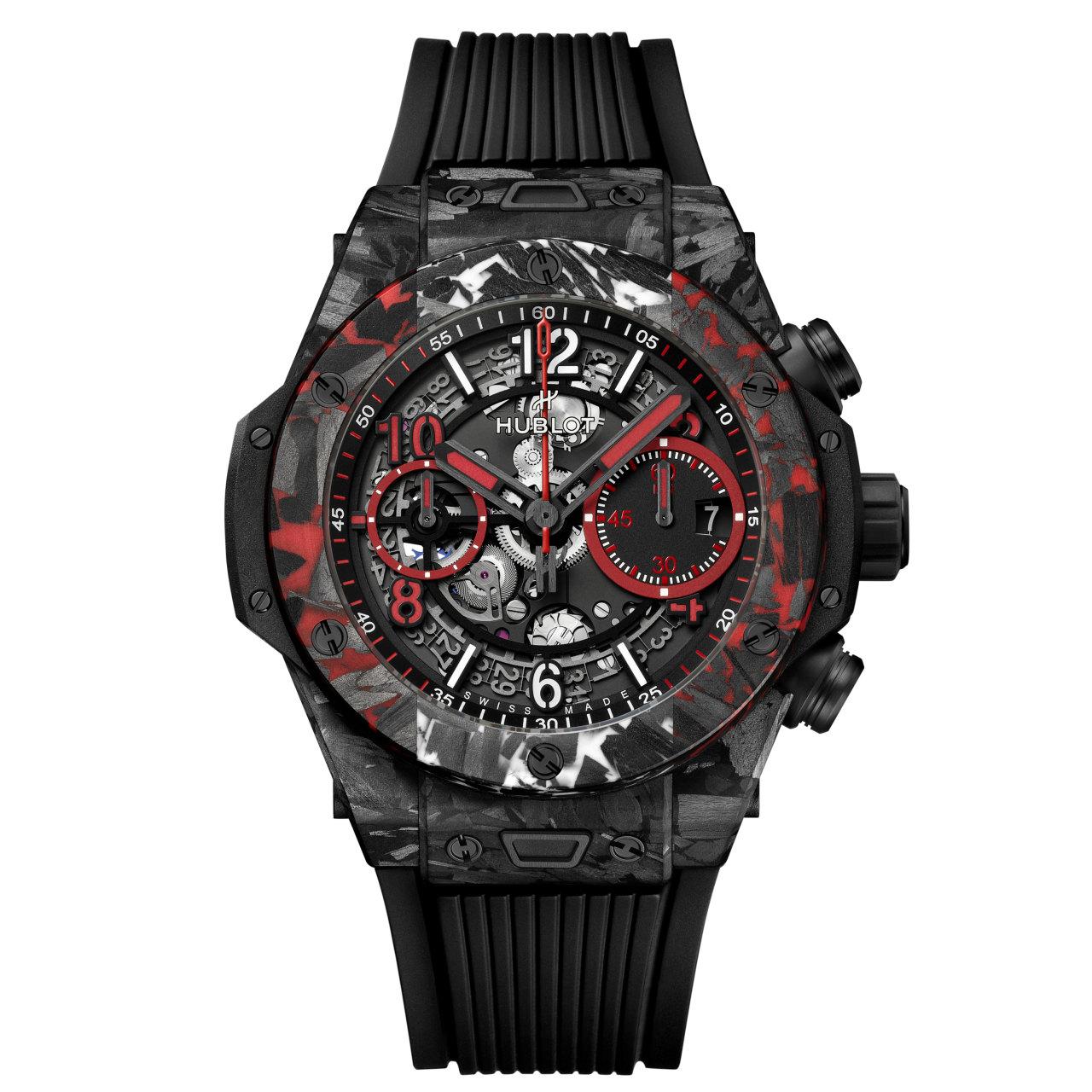 Hublot Big Bang Unico Carbon Canada ref. 441.QV.1123.RX.HBC24 lined rubber strap