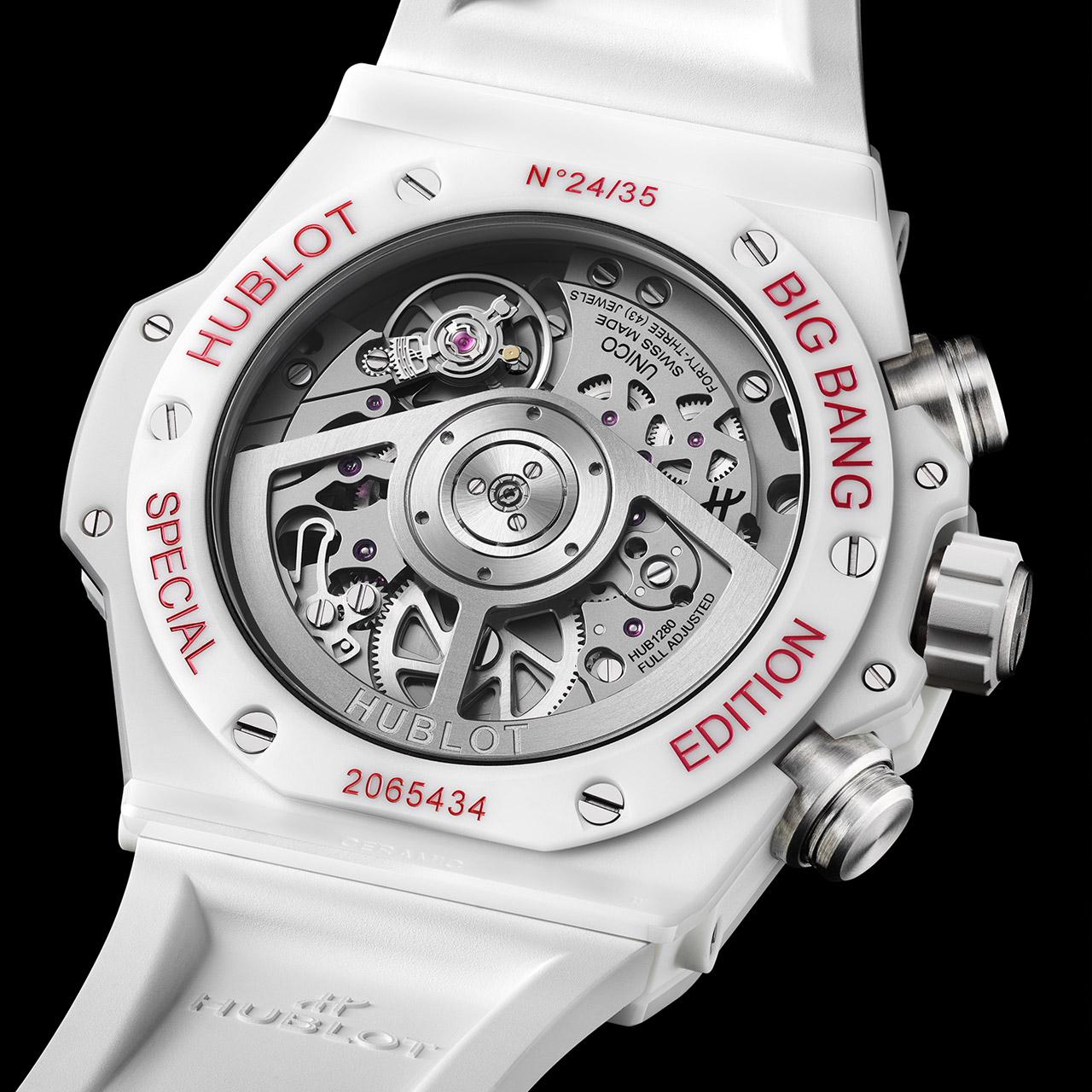 Hublot Big Bang Unico Left Handed White Ceramic ref. 441.HF.2210.RW.WBS24 back