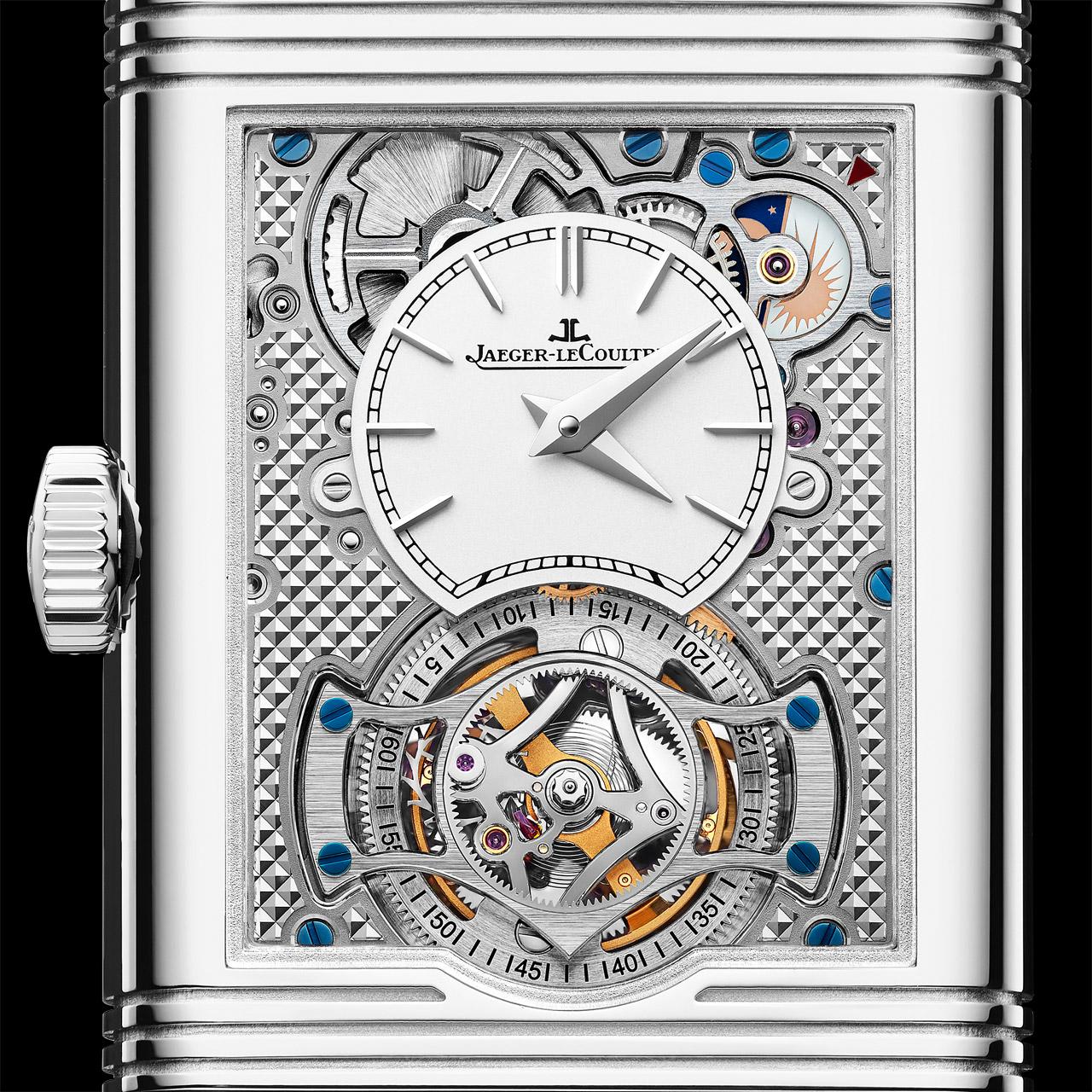 Jaeger-LeCoultre Reverso Tribute Duoface Tourbillon Steel ref. Q392845J verso dial