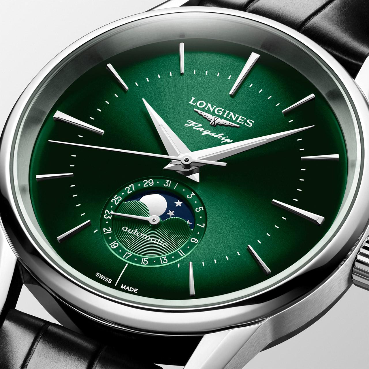 Longines Flagship Heritage Moon Phase ref. L4.815.4.02.2 green dial