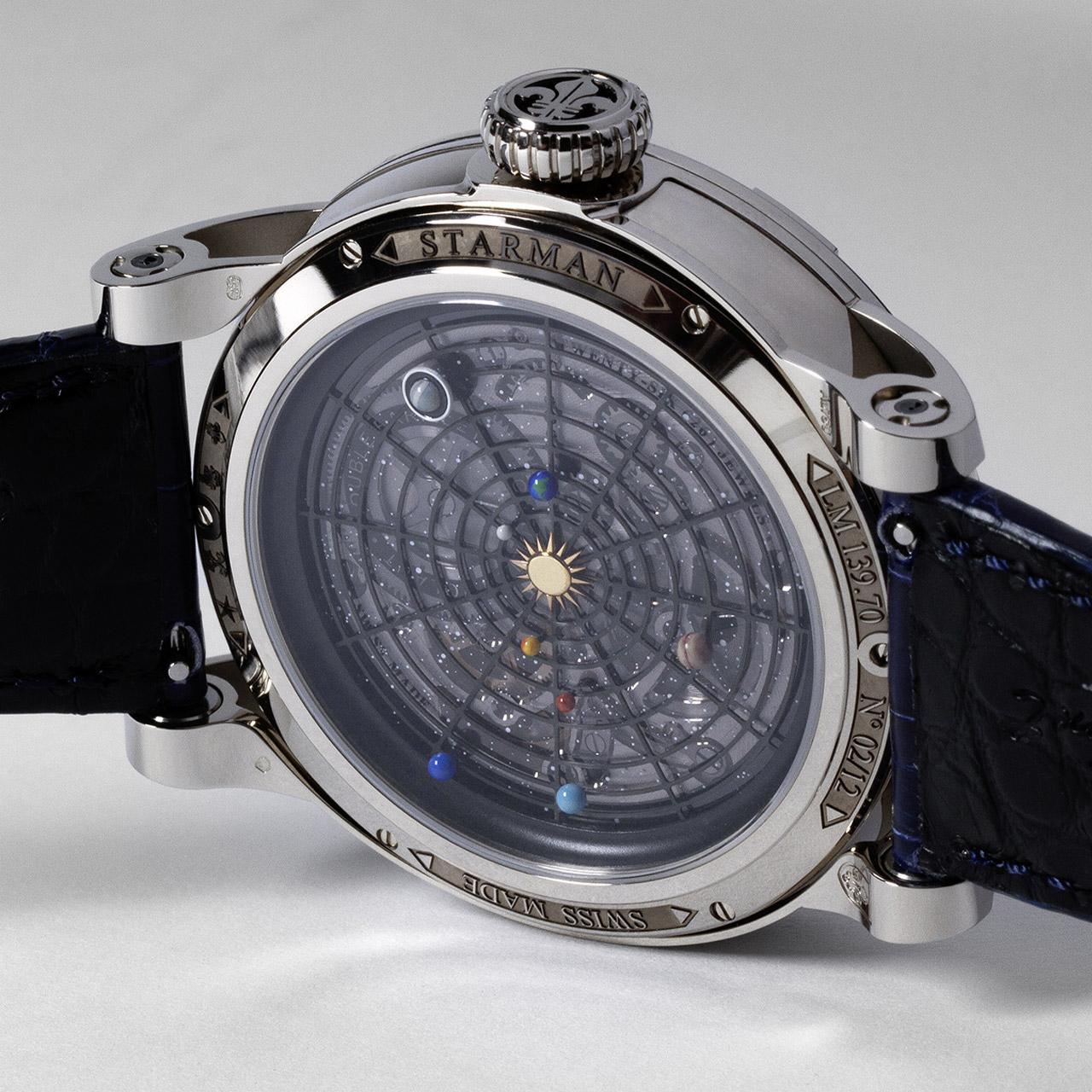 Louis Moinet Starman ref. LM-139.70.20 white gold back