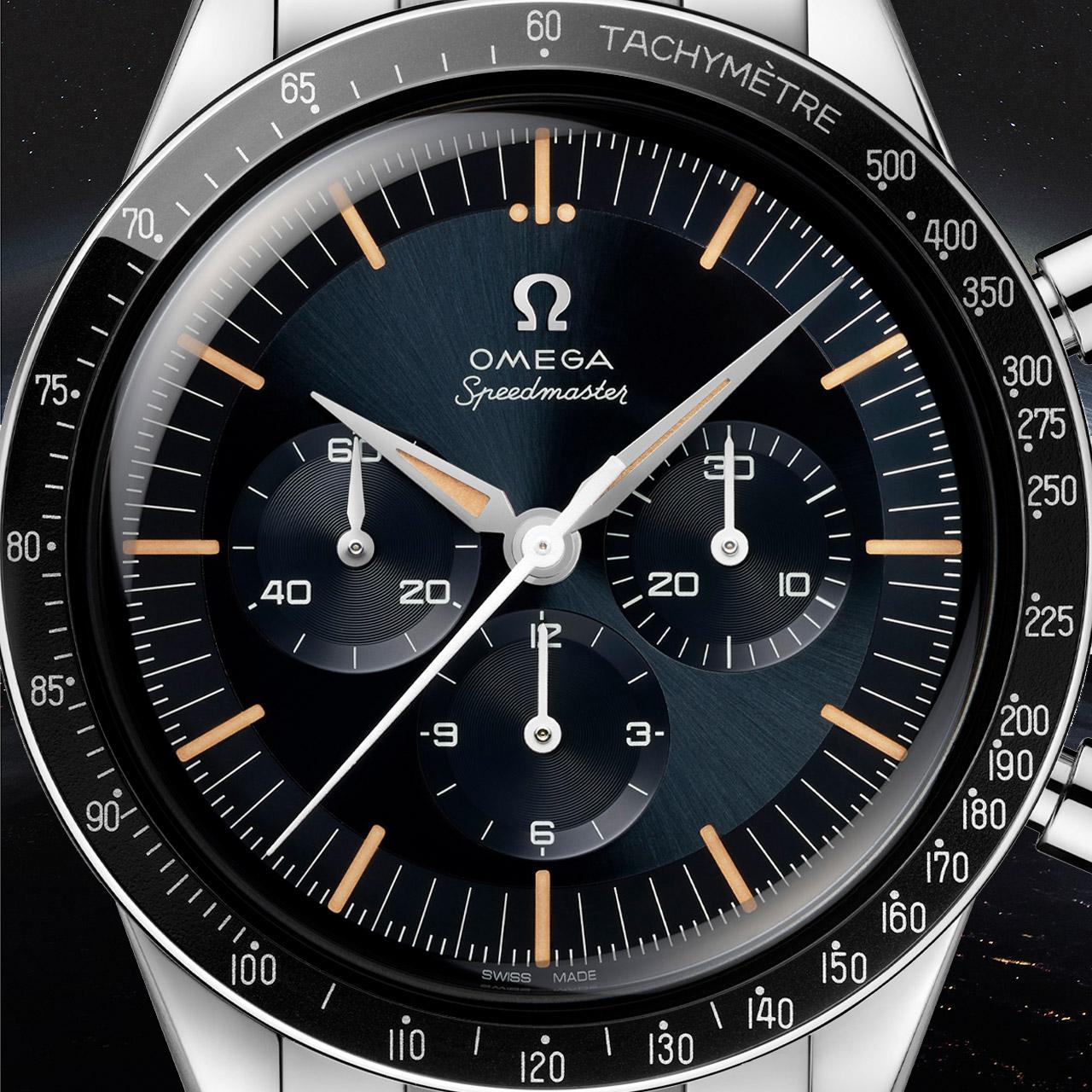 Omega Speedmaster Anniversary Series – First Omega in Space ref. 310.30.40.50.06.001 dial