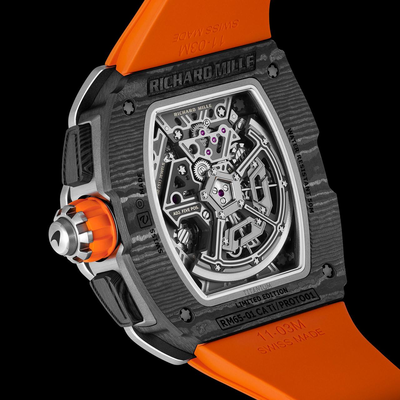 Richard Mille RM 65-01 Automatic Split-Seconds Chronograph McLaren W1 back