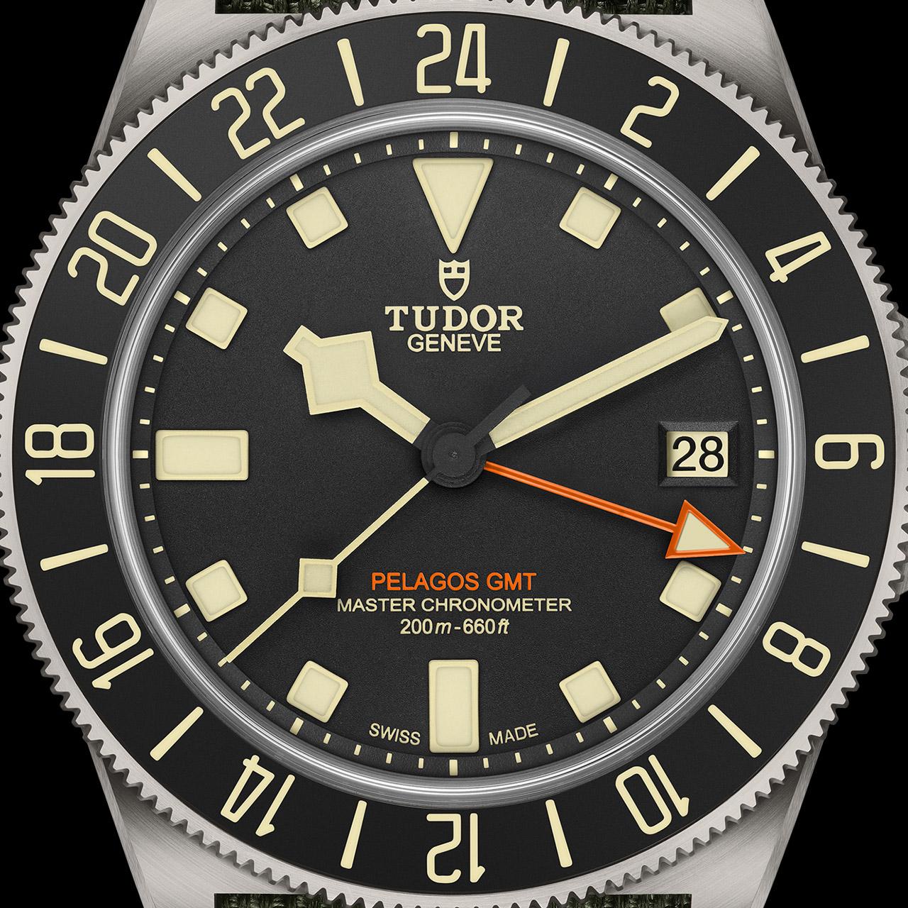 Tudor Pelagos FXD GMT Zulu Time ref. M2542G247NU-0002 dial