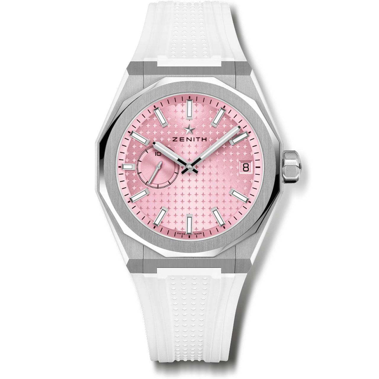 Zenith Defy Skyline Pink 41 mm Edition Susan G. Komen ref. 03.9301.3620/18.I001 rubber strap