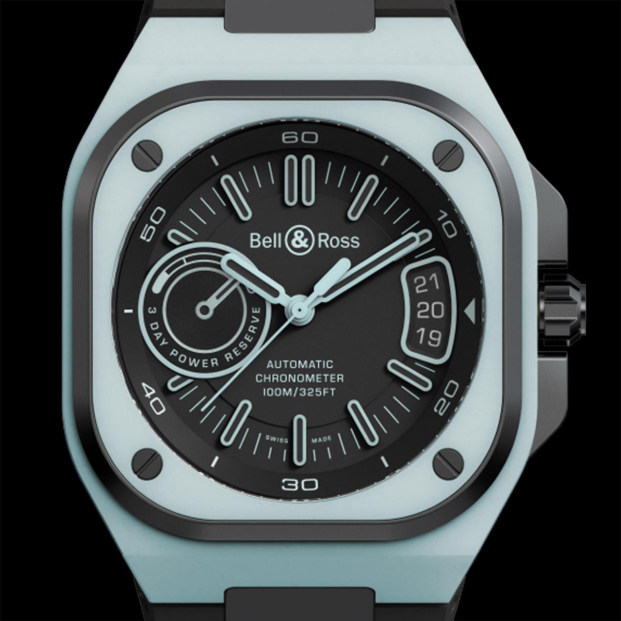 Bell & Ross BR-X5 Blue Lume ref. BRX5R-BLUM-TC/SRB dial