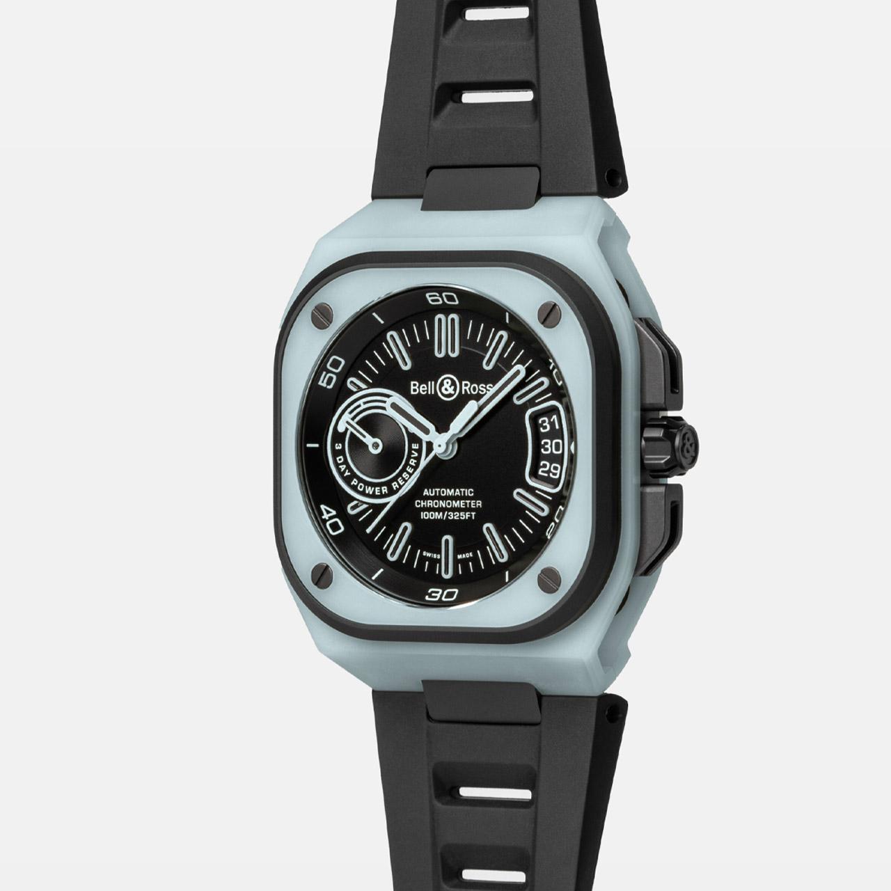 Bell & Ross BR-X5 Blue Lume ref. BRX5R-BLUM-TC/SRB side