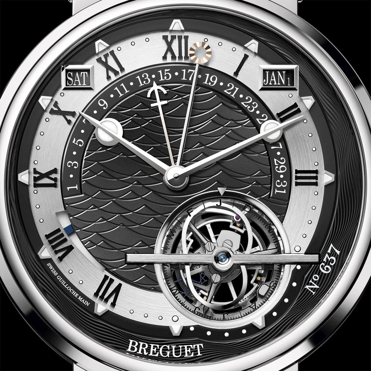 Breguet Marine Tourbillon Equation Marchante 5887 Black ref. 5887PT/92/5WV dial