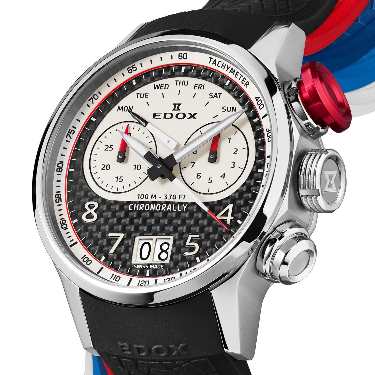 Edox Chronorally 45 BMW Motorrad Motorsport Limited Edition ref. 38003-TINR-CANBR side