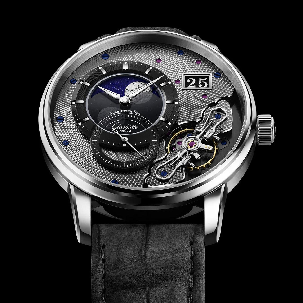 Glashutte Original PanoLunarInverse Platinum Moonphase Limited Edition ref. 1-91-04-01-03-6x top