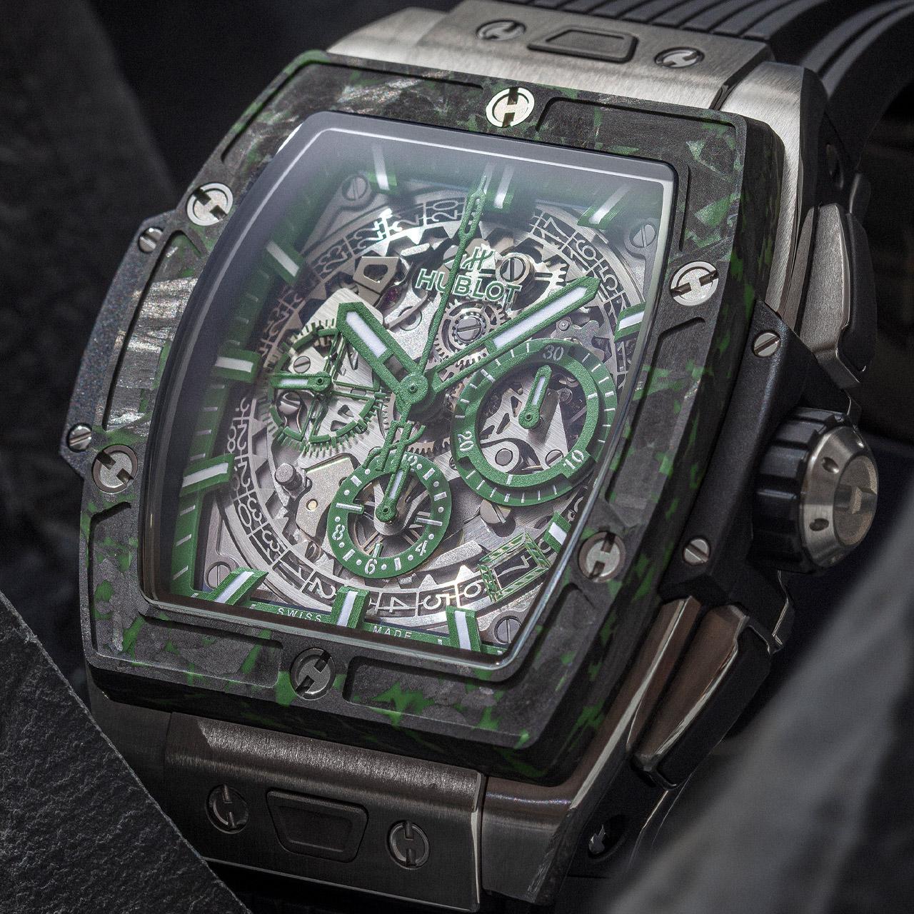 Hublot Spirit of Big Bang Titanium Green Carbon Mexico ref. 642.NQ.5270.NR.MEX24 side