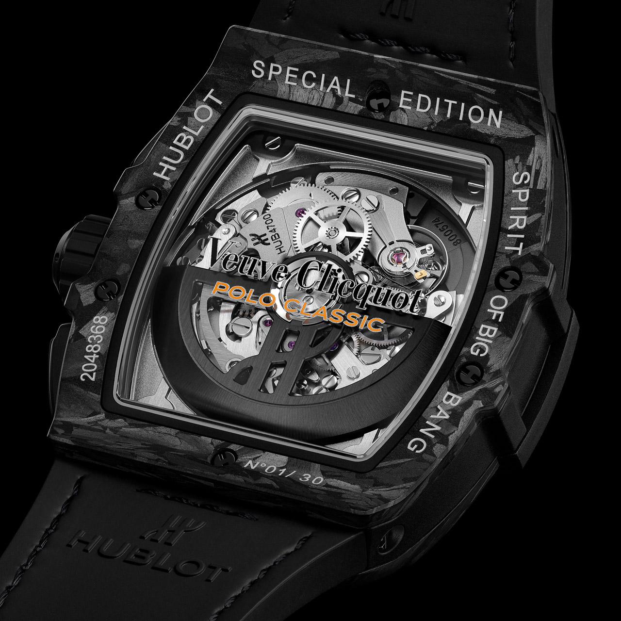 Hublot Spirit of Big Bang Veuve Clicquot Polo Classic ref. 642.QK.0110.LR.VCP24 back