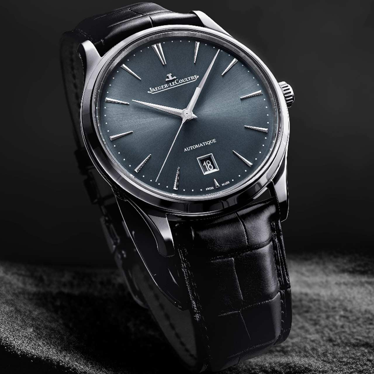 Jaeger-LeCoultre Master Ultra Thin Date Blue-Grey ref. Q1238480 top