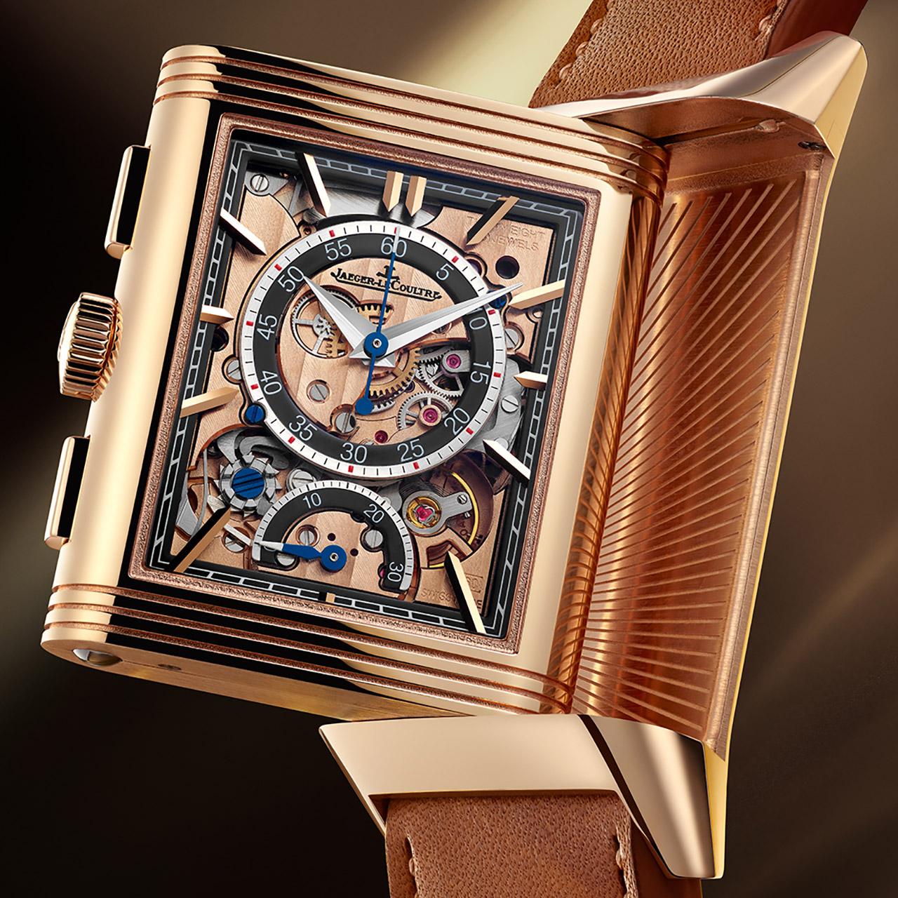 Jaeger-LeCoultre Reverso Tribute Chronograph Full Pink Gold ref. Q389256J side back