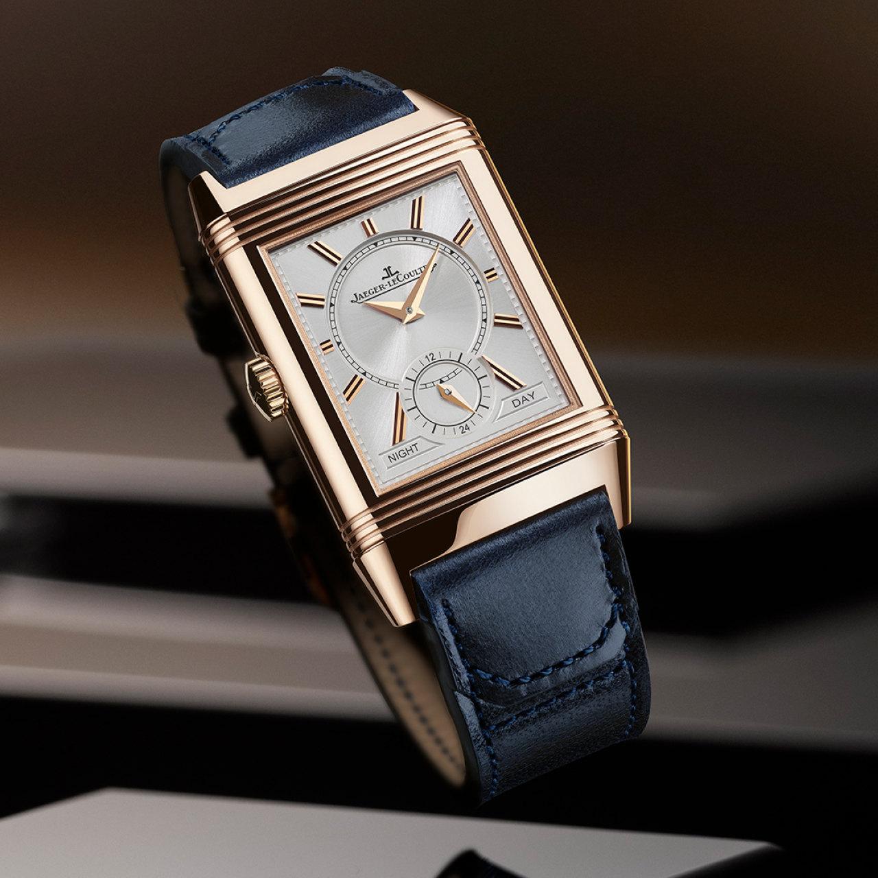 Jaeger-LeCoultre Reverso Tribute Duoface Small Seconds Pink Gold - Blue ref. Q3982590 back side