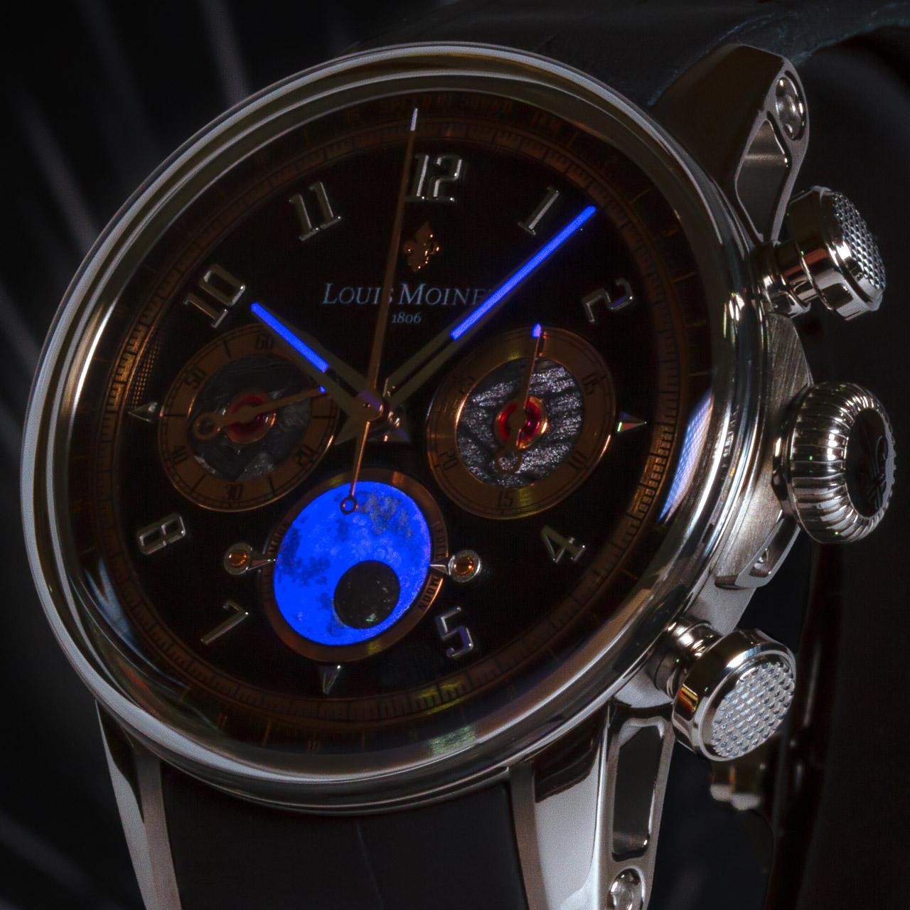 Louis Moinet Speed of Sound ref. LM-130.20.50 dial dark