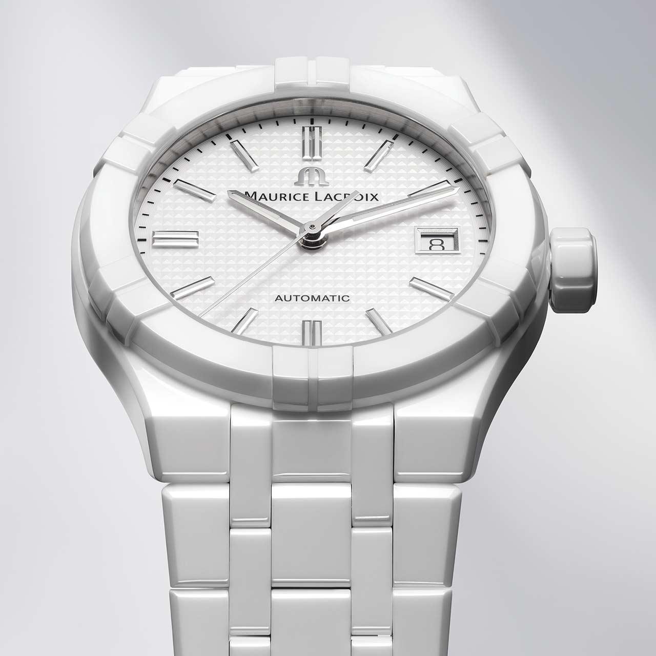 Maurice Lacroix Aikon Automatic Ceramic ref. AI6007-CRM72-130-7 in 39 mm white top