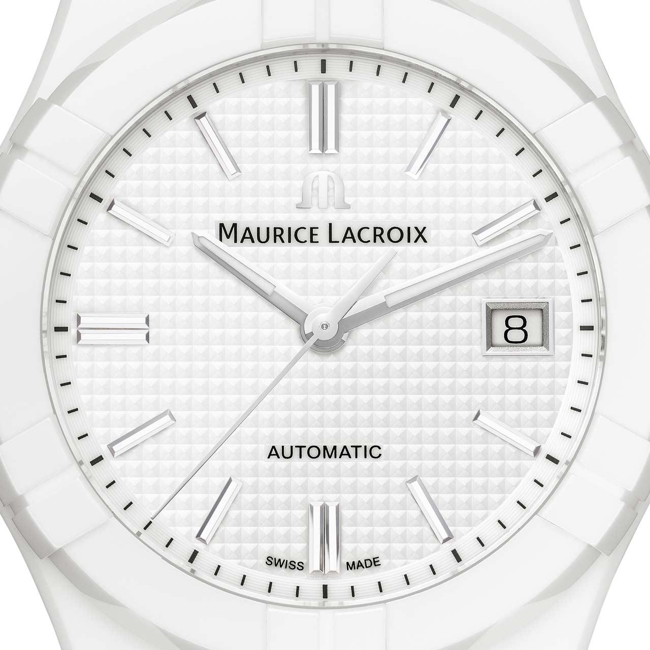 Maurice Lacroix Aikon Automatic Ceramic ref. AI6007-CRM72-130-7 in 39 mm white dial