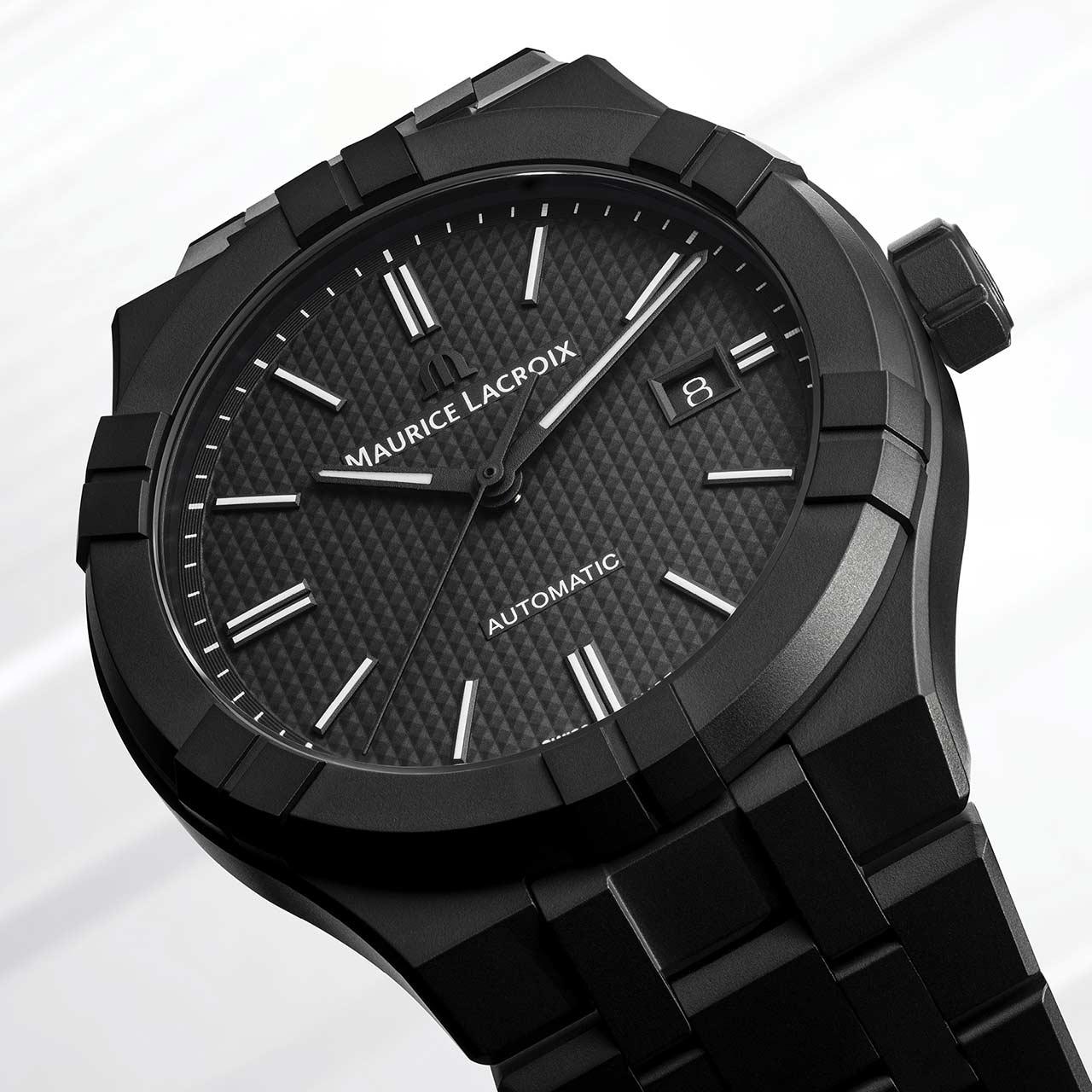 Maurice Lacroix Aikon Automatic Ceramic ref. AI6008-CRM22-330-2 in 42 mm black top