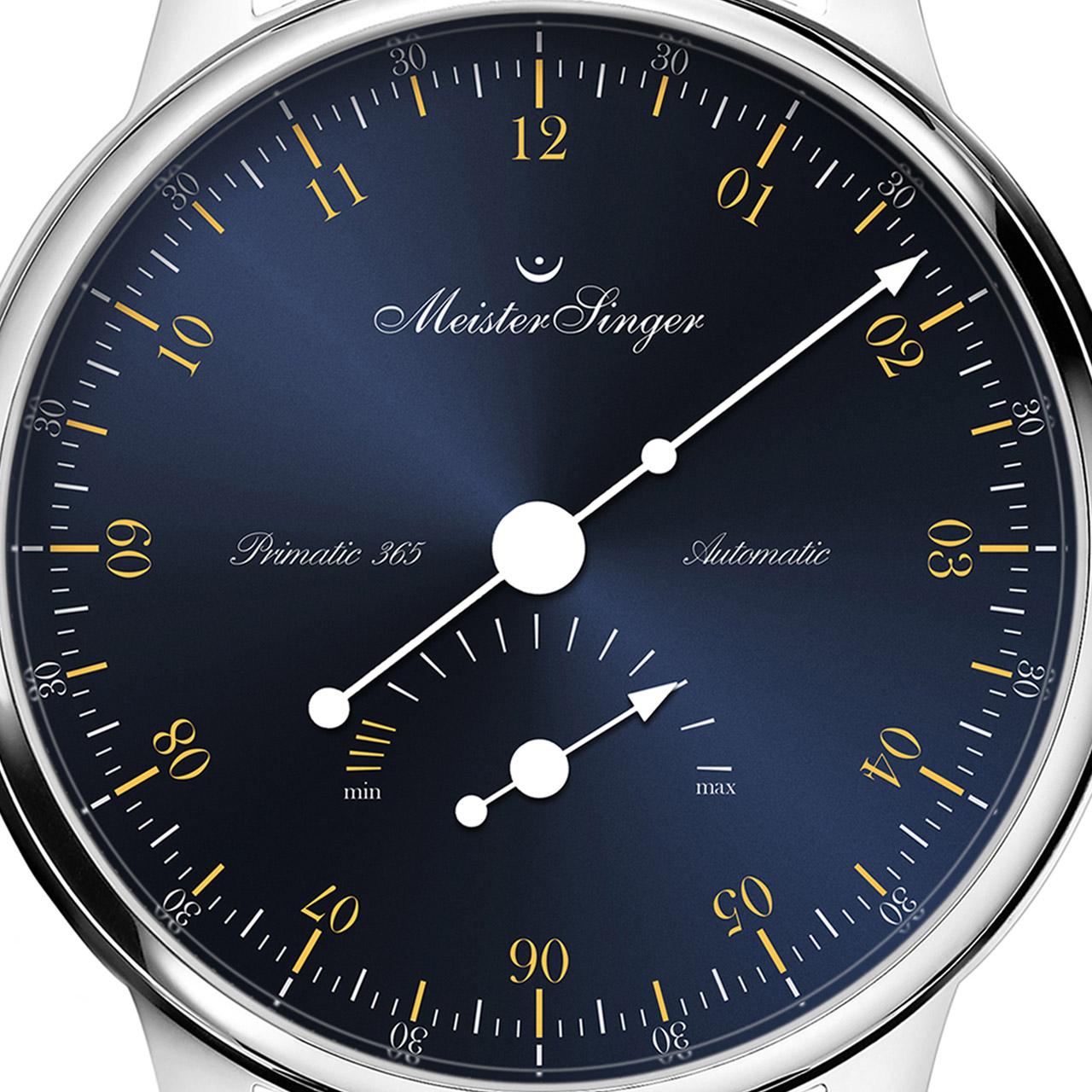 MeisterSinger Primatic 365 ref. PR365917G (blue) dial