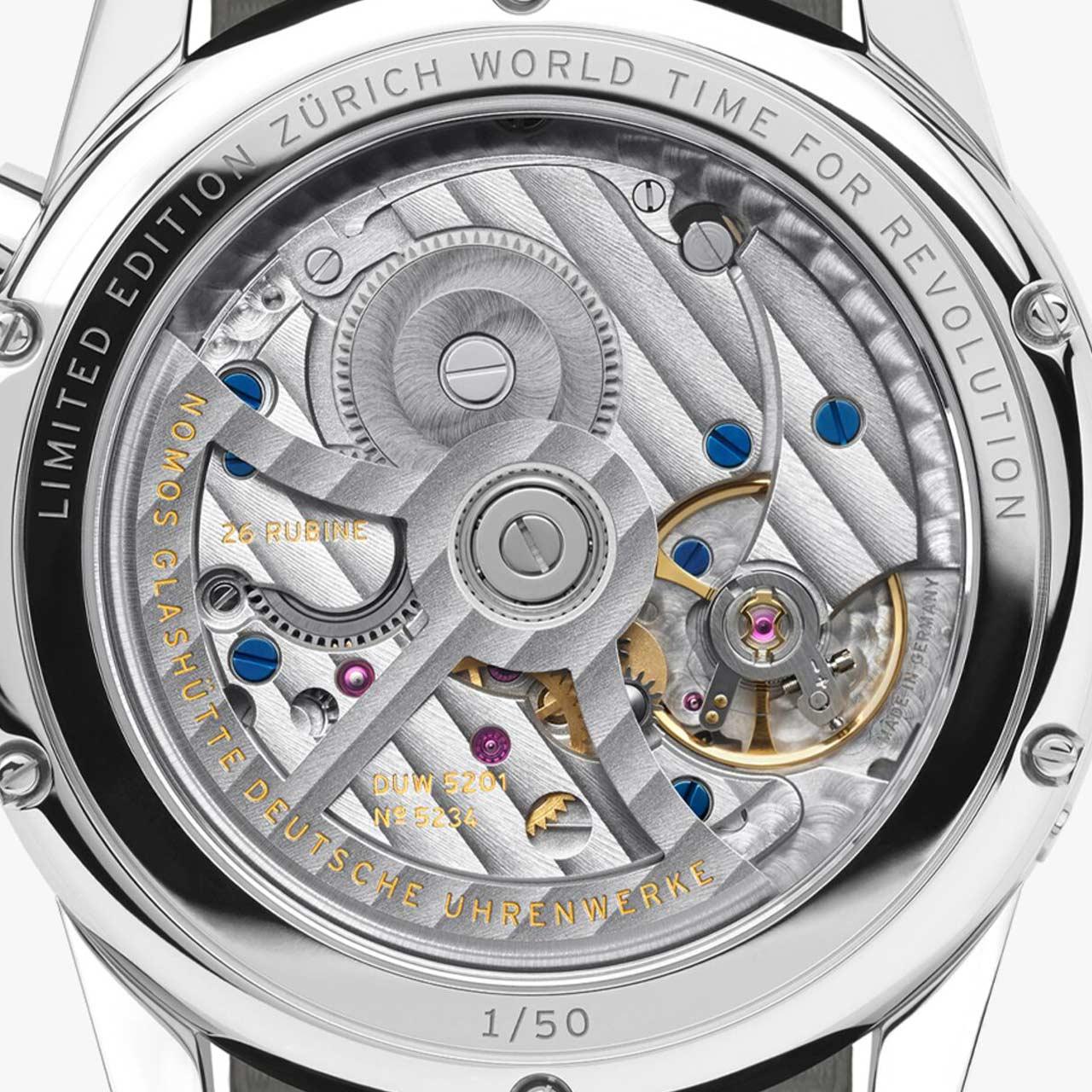 Nomos Zürich World Time Sambal for Revolution ref. 805.S37 back