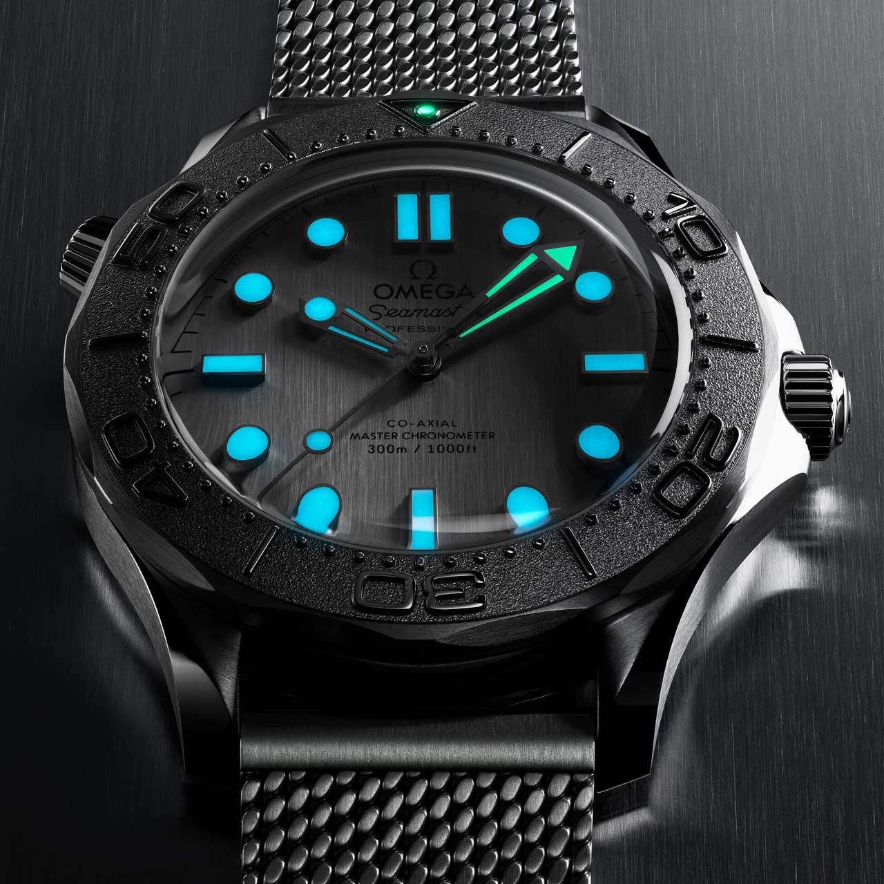 Omega Seamaster Diver 300M Monochrome black steel dial dark