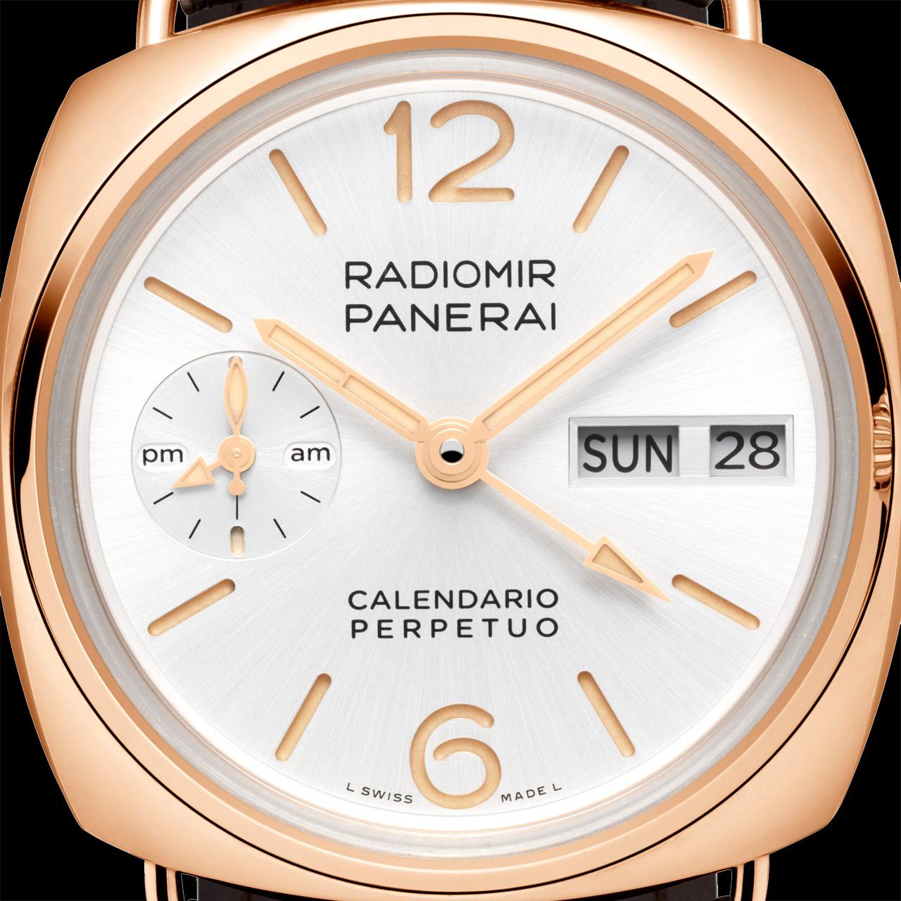 Panerai Radiomir Perpetual Calendar GMT Goldtech ref. PAM01453 dial