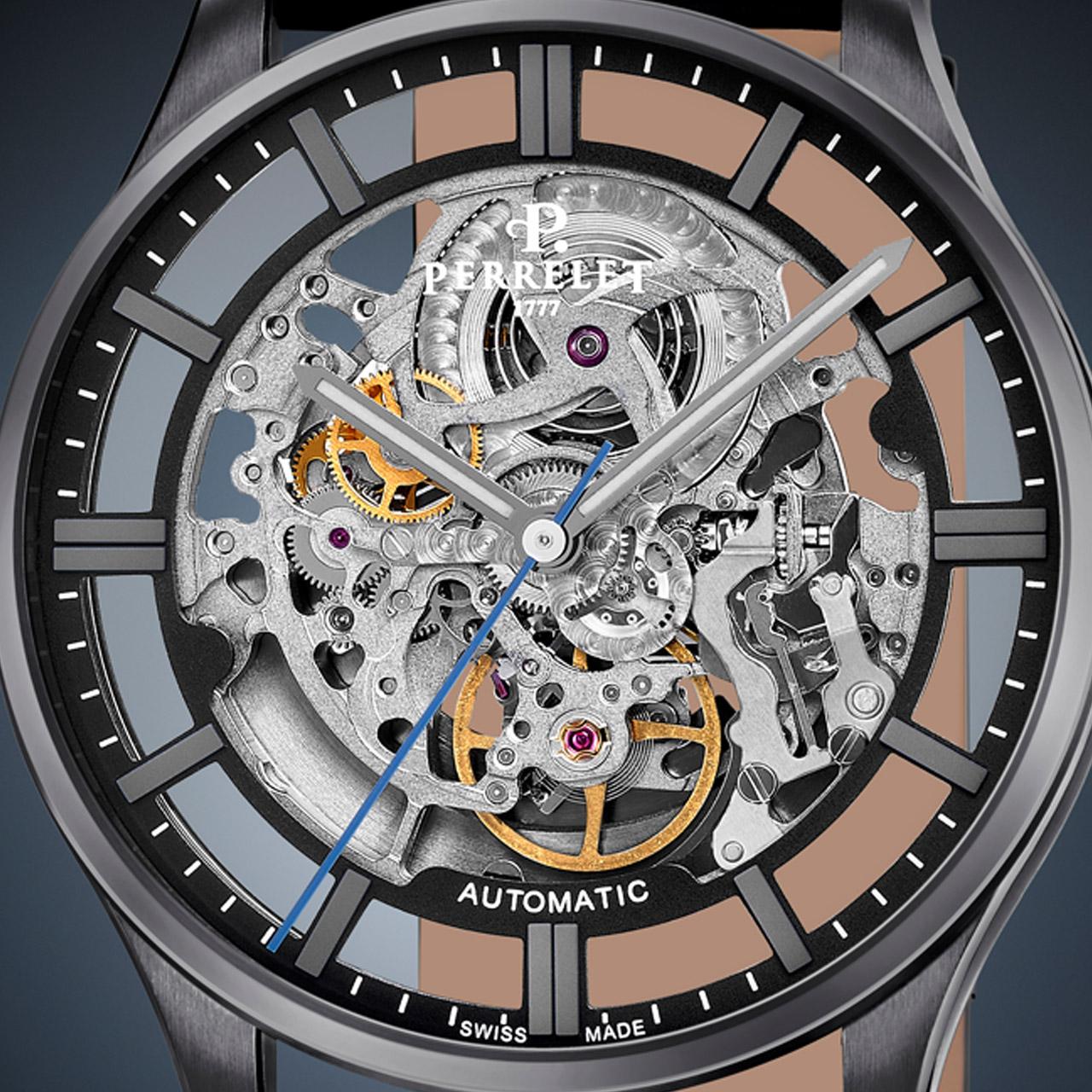 Perrelet Weekend Skeleton ref. A1306/1 dial black