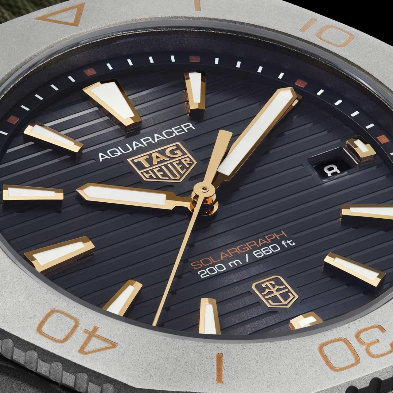 TAG Heuer Aquaracer Solargraph x Time+Tide Sundowner Edition ref. WBP1181.FN8024 dial side