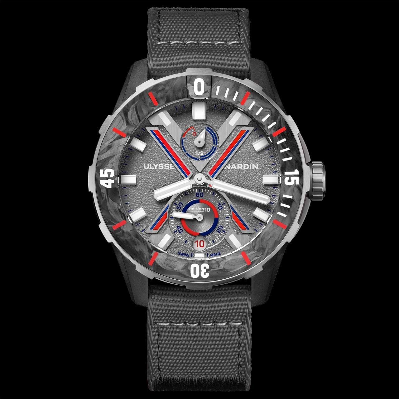 Ulysse Nardin Diver NET Vendée Globe ref. 1183-170LE-2A-VG/0A grey strap