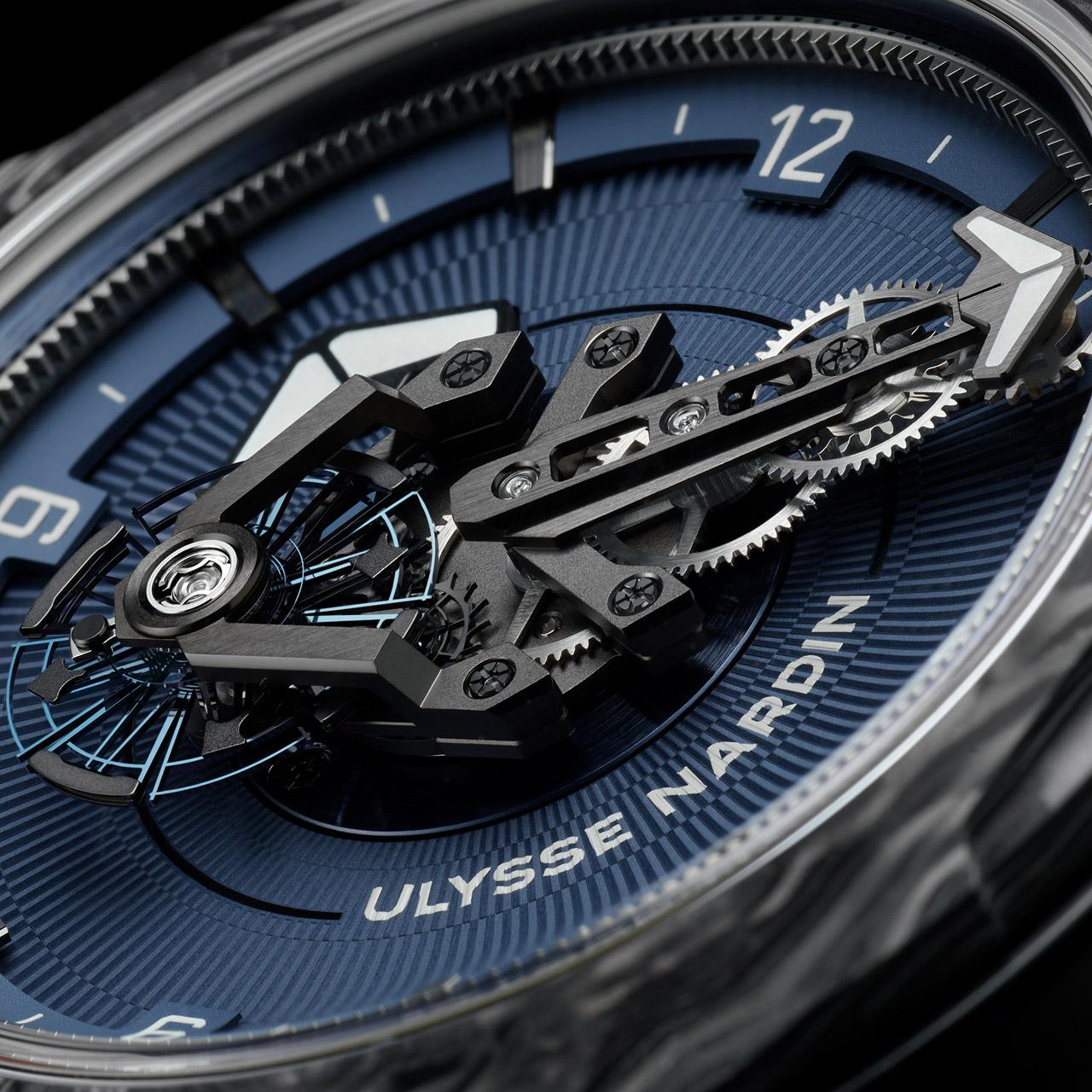 Ulysse Nardin Freak One Navy Blue ref. 2403-500-3A dial side