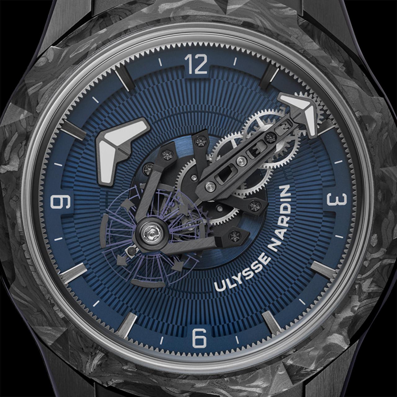 Ulysse Nardin Freak One Navy Blue ref. 2403-500-3A dial