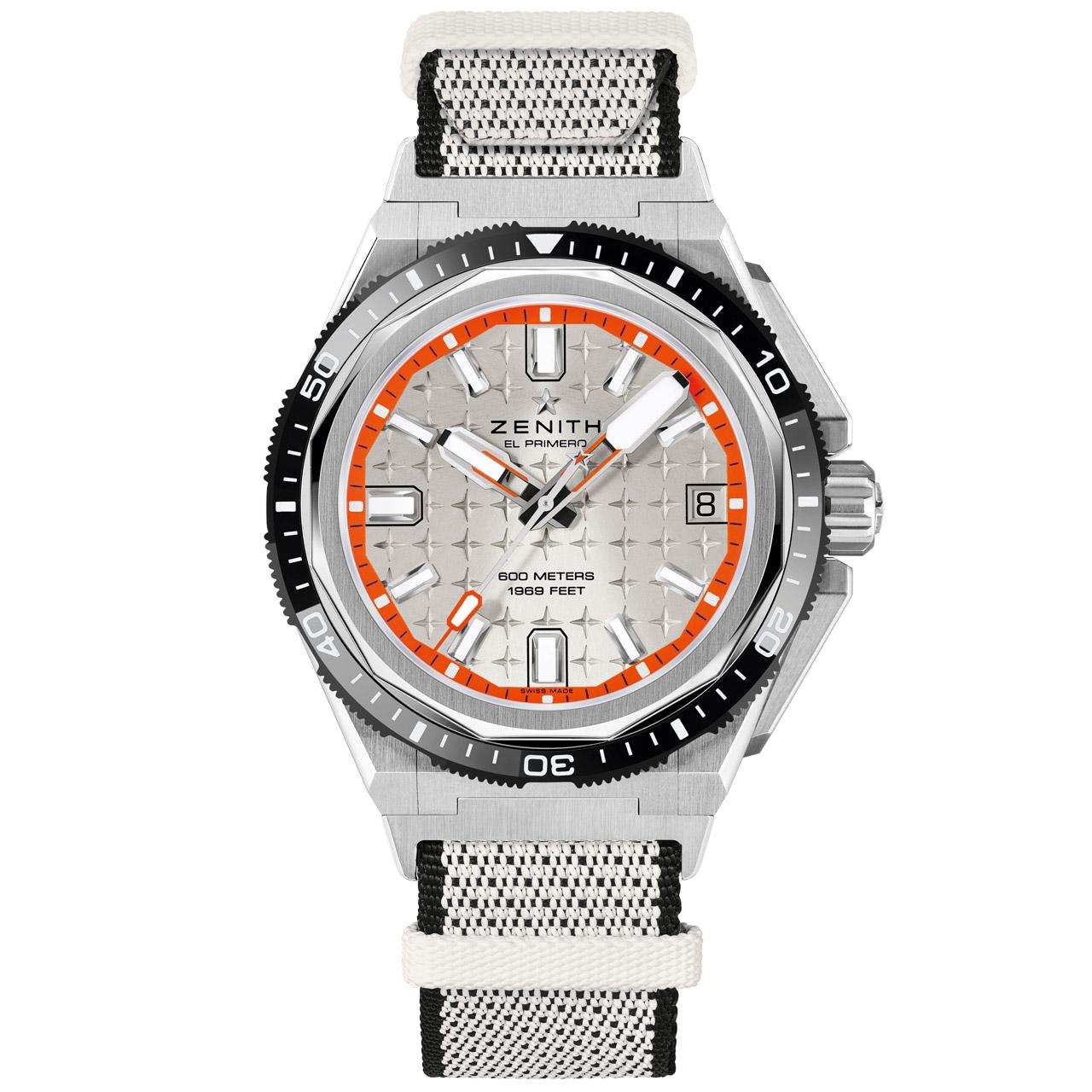 Zenith Defy Extreme Diver Silvery-white Dial ref. 95.9600.3620/01.I300 fabric strap