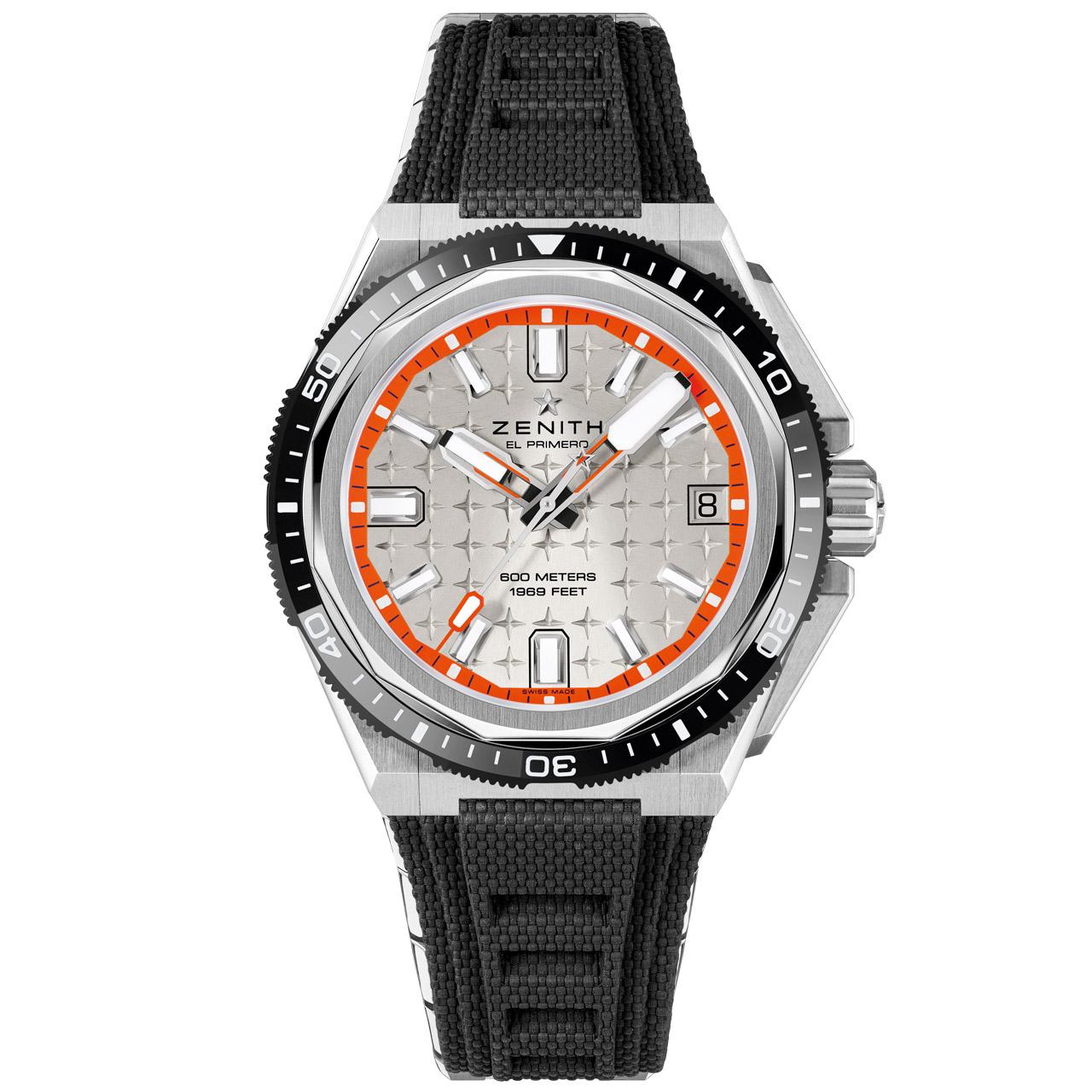 Zenith Defy Extreme Diver Silvery-white Dial ref. 95.9600.3620/01.I300 rubber strap