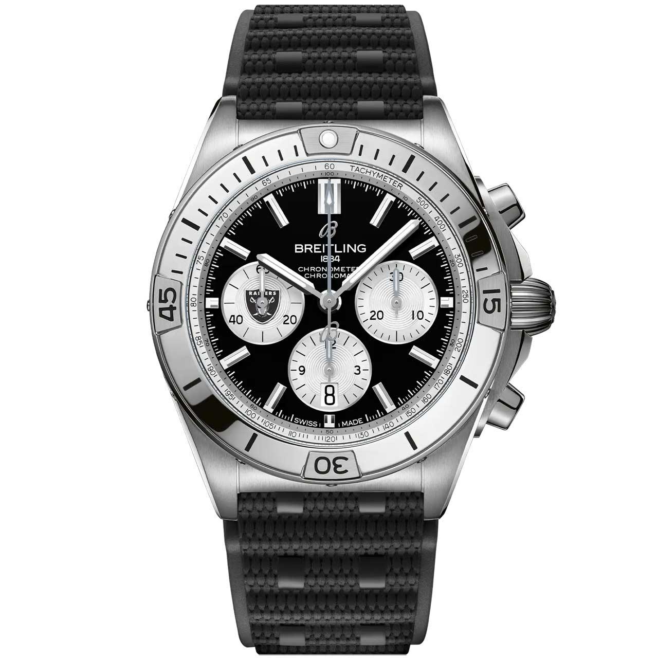 Breitling Chronomat B01 42 NFL Team Editions ref. AB01342B1B1A1/S1 (Las Vegas Raiders)