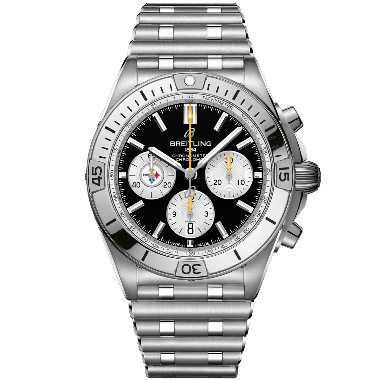 Breitling Chronomat B01 42 NFL Team Editions ref. AB01342B1B2A1/S1 (Pittsburgh Steelers)