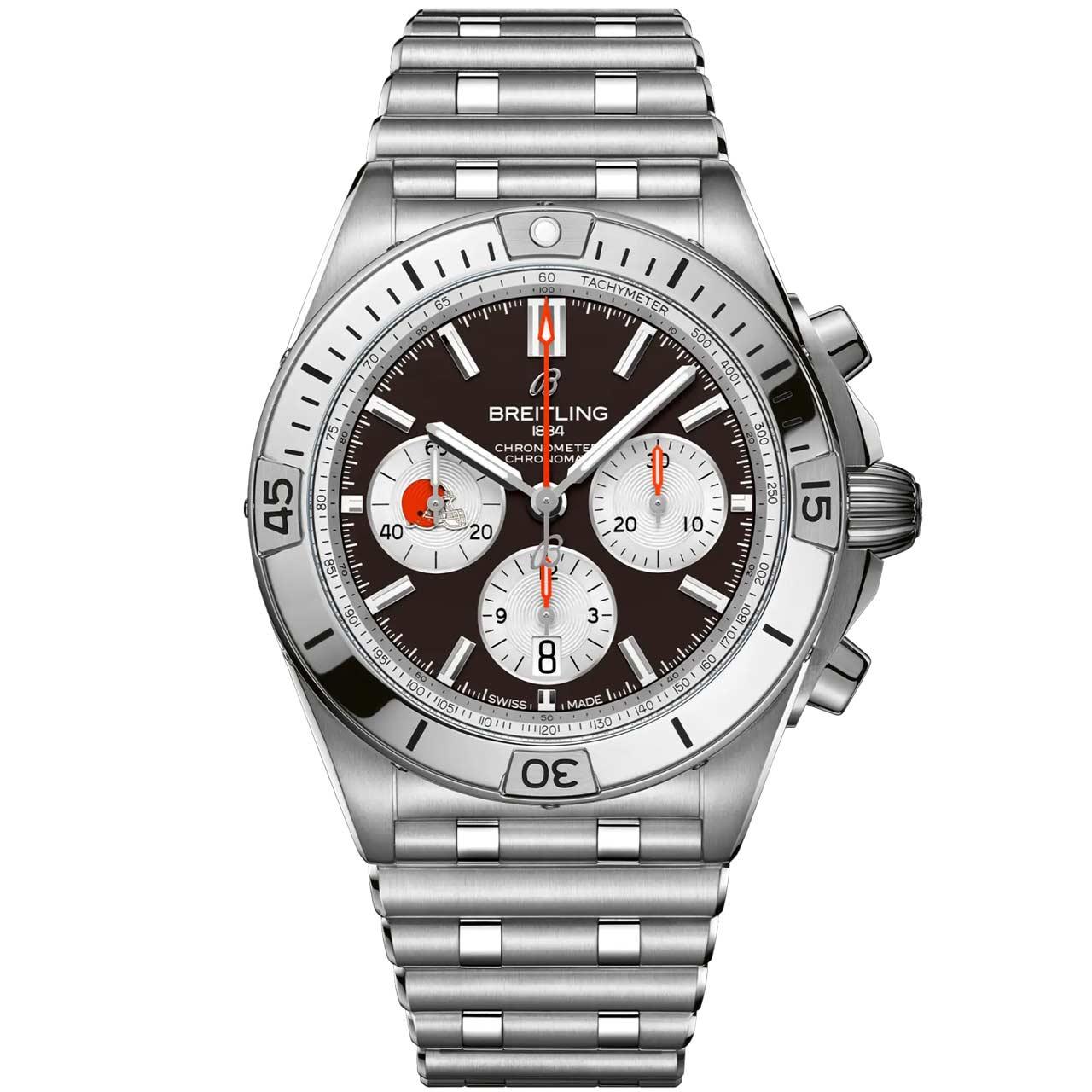 Breitling Chronomat B01 42 NFL Team Editions ref. AB01342B1B6A1/S1 (Cleveland Browns)