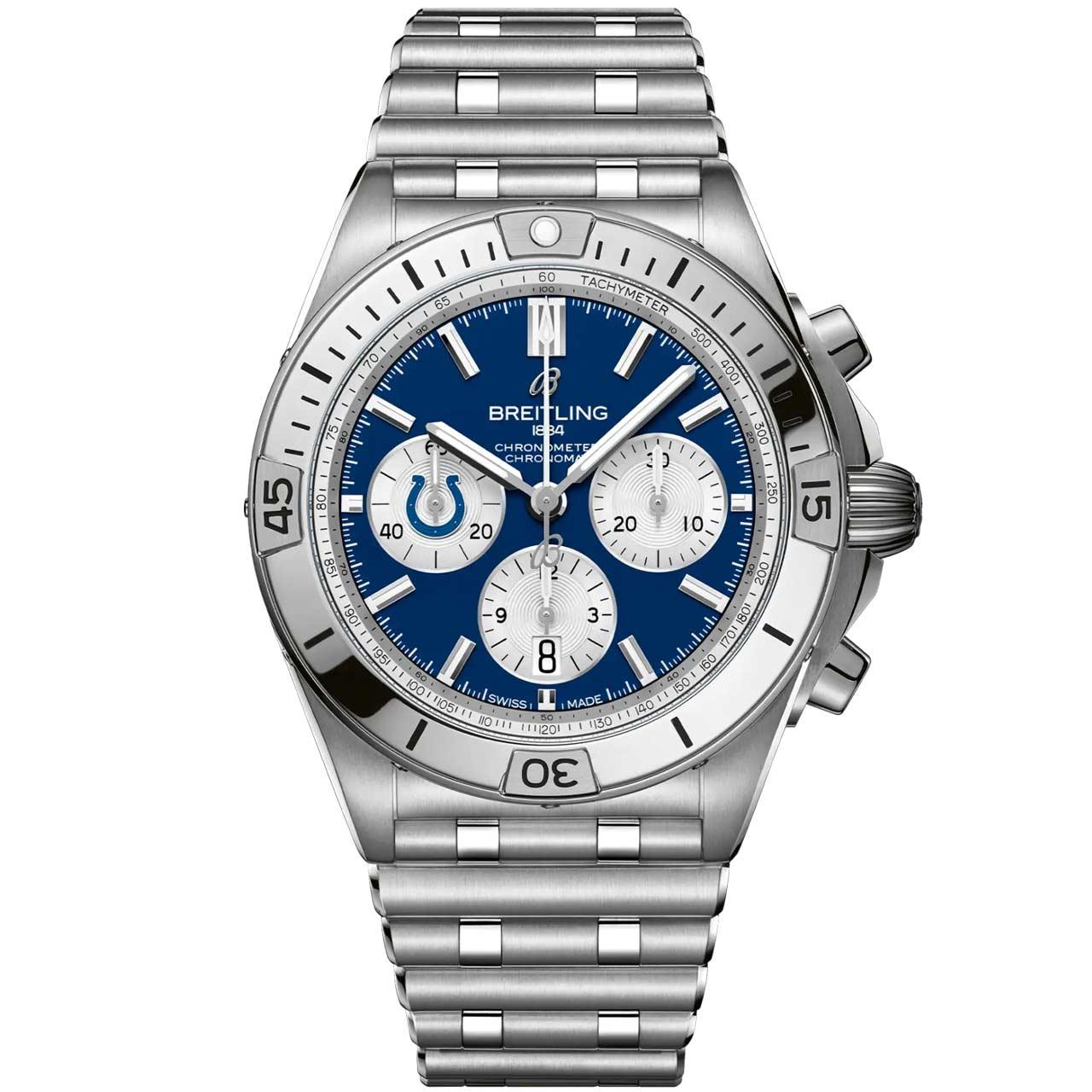 Breitling Chronomat B01 42 NFL Team Editions ref. AB01342B1C2A1/S1 (Indianapolis Colts)