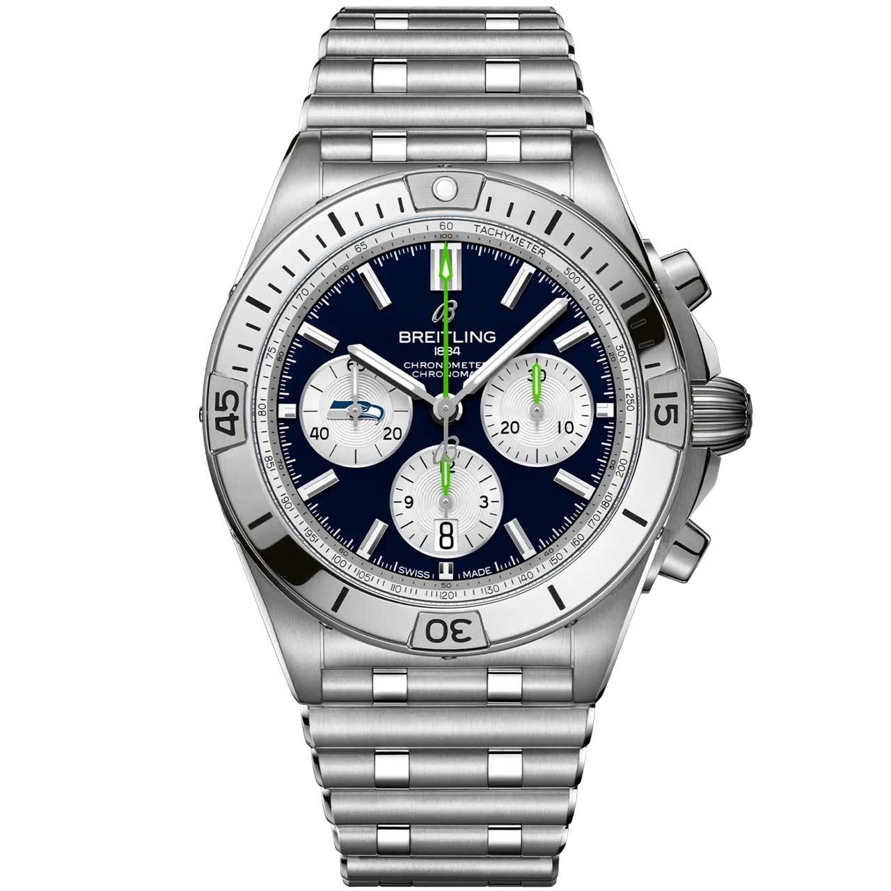 Breitling Chronomat B01 42 NFL Team Editions ref. AB01342B1C4A1/S1 (Seattle Seahawks)