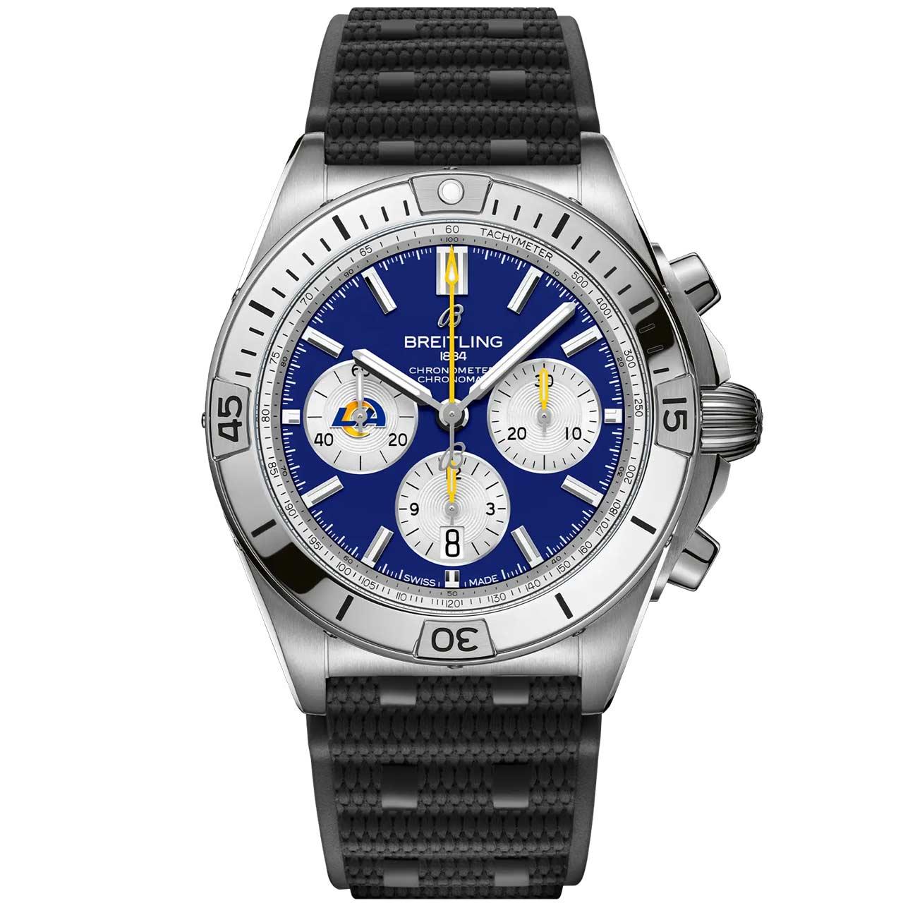 Breitling Chronomat B01 42 NFL Team Editions ref. AB01342B1C9A1/S1 (Los Angeles Rams)