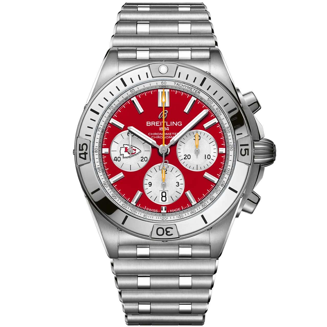 Breitling Chronomat B01 42 NFL Team Editions ref. AB01342B1K5A1/S1 (Kansas City Chiefs)