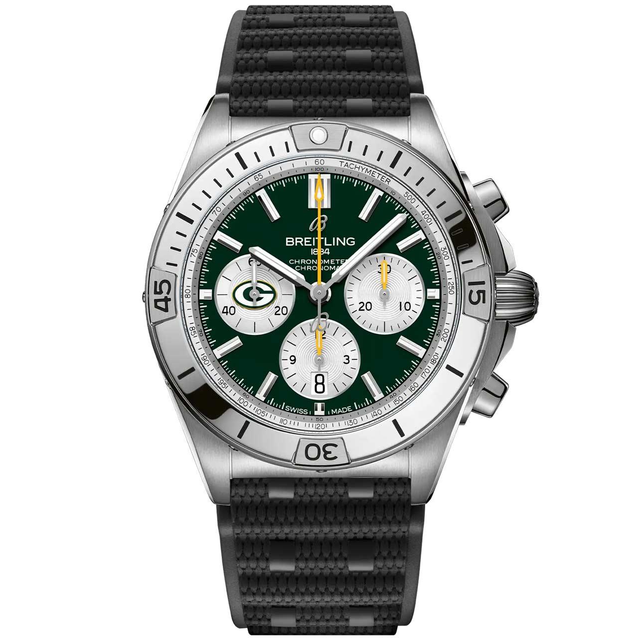 Breitling Chronomat B01 42 NFL Team Editions ref. AB01342B1L1A1/S1 (Green Bay Packers)