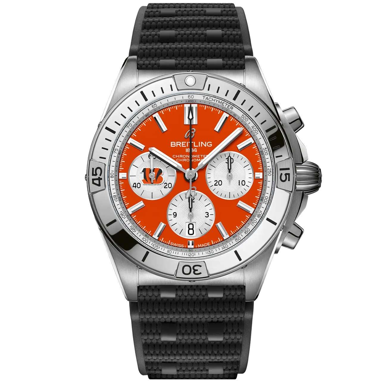 Breitling Chronomat B01 42 NFL Team Editions ref. AB01342B1O1A1/S1 (Cincinnati Bengals)