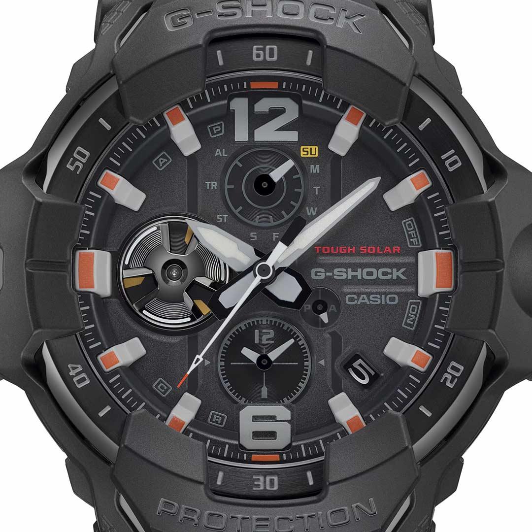 Casio G-Shock Gravitymaster GRB300EC-1A (black/bit orange) dial